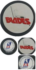 KANSAS CITY BLADES OFFICIAL IHL HOCKEY PUCK  VEGUM +TRENCH MFG. MADE IN 🇸🇰