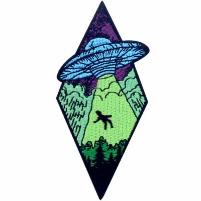 Embroidered Iron Sew On Clothing Patches Badges transfers X-file UFO Alien 876R - Image 1 of 4