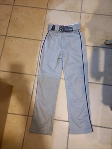Rawlings Quality baseball pants grey Youth M with belt free ship - Picture 1 of 3