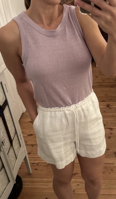 country road linen singlet