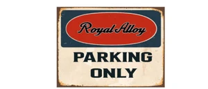 ROYAL ALLOY SCOOTER PARKING Retro Look Metal Sign Gift Workshop Cave a5 a4 - Picture 1 of 1
