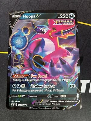 Hoopa V JUMBO Card SWSH176 Black Star Promo Pokémon PACK FRESH - Image 1 of 2