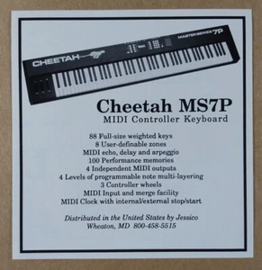 1990 Cheetah Master Series 7P Keyboard vintage print Ad - Picture 1 of 1