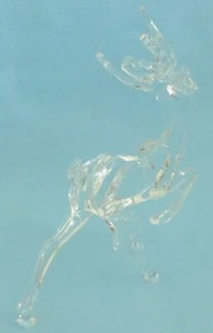 Figura RENO ACRÍLICO TRANSPARENTE Adorno de Navidad Carga Galopante 8 1/2" H - Imagen 1 de 6