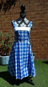 Bea & Dot Modcloth Retro Gingham Summer Fit & Flare Dress with Matching Cape M - Picture 1 of 6