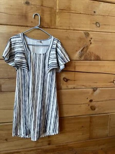 Akemi + Kin Vestido Punto Rayas Blanco Azul Mujer Talla Pequeña - Imagen 1 de 4