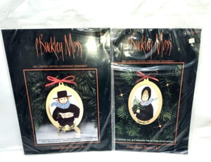 P Buckley Moss 1990 & 1993 Limited Edition Chistmas Ornament CrossStitch Kit Lot - Picture 1 of 5