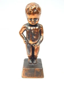 5E Brüssel Peeing Boy Pot Metall Cherub Figur Vintage Bruxelles Wanneken Pis - Bild 1 von 5
