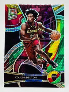 2021-22 Panini Spectra Asia Red Yellow Green Prizm #65 Collin Sexton /75