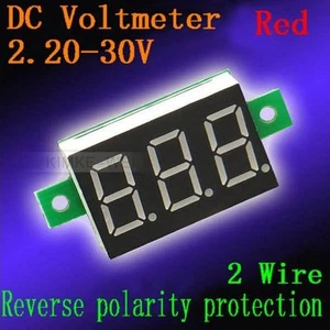 DC 2.2-30V Red LED Digital Voltmeter Voltage Panel Meter - Picture 1 of 6