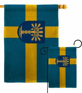 Provinzen Schweden Blekinge Sackleinen Garten Flagge Deko Hof Haus Banner - Bild 1 von 19