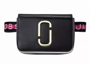 NWT Marc Jacobs Logo Strap Hip Shot bag Black Multi -Authentic M0014319-002 - Picture 1 of 5