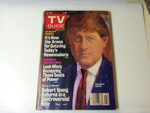 VINTAGE TV GUIDE MAGAZINE JAN 10 - 16, 1987 TED KOPPEL OF NIGHTLINE - Imagen 1 de 5