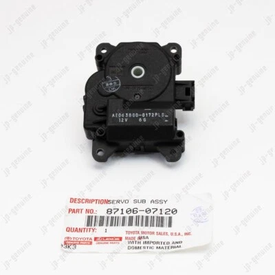 OEM Genuine Toyota Lexus 87106-07120 Air Conditioner Servo Damper Sub-Assembly Foto 1 de 4