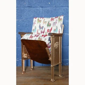 Single Vintage Art Deco C1930 Cinema Theatre Seat or Chair Stylised Llama Design - Picture 1 of 8