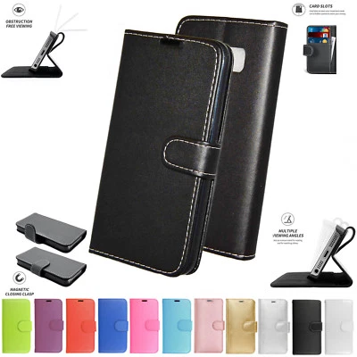 Huawei Honor 9 Lite Flip Book Folio Pouch Cover Case Wallet Leather Phone - Image 1 of 2