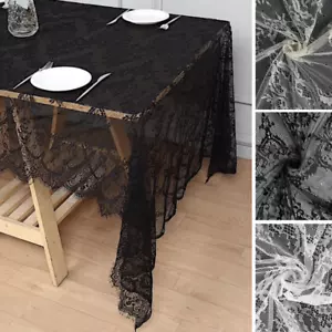 60 x 120" Floral Premium Lace Rectangle TABLECLOTH Party Event Decorations - Picture 1 of 26