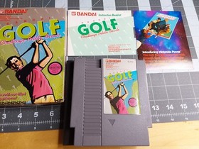 Nintendo NES BOXED Bandai Golf Challenge Pebble Beach Game and Paper Work