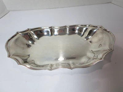Vtg Chippendale International Silver Co Silverplate Bread Tray #6319 12" x 6.25" - Image 1 of 4