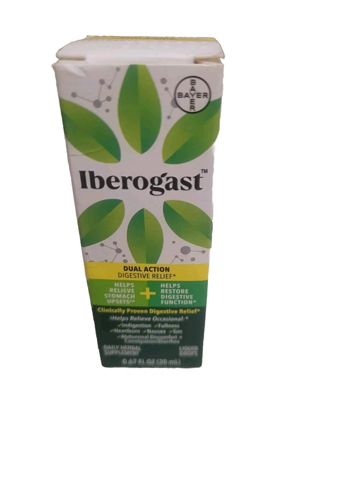 Iberogast Alivio Digestivo Doble Acción, Suplemento Herbal Diario 0.67 FL Oz 20ml Foto 1 de 2