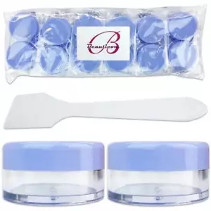 12PCS 10G/10ML Cream Cosmetic Lavender Sample Jar Containers with Spatulas - Picture 1 of 4