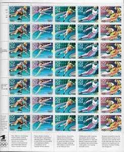 U.S. Postage Stamps Sheet 35 Stamps 29 Cent Stamps 1980 OLYMPIC STAMPS NEW - Picture 1 of 1