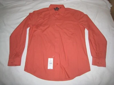 Терракотовое платье-рубашка с длинным рукавом и карманом Pierre Cardin размер M 15-15,5 34/35 - Изображение 1 из 4