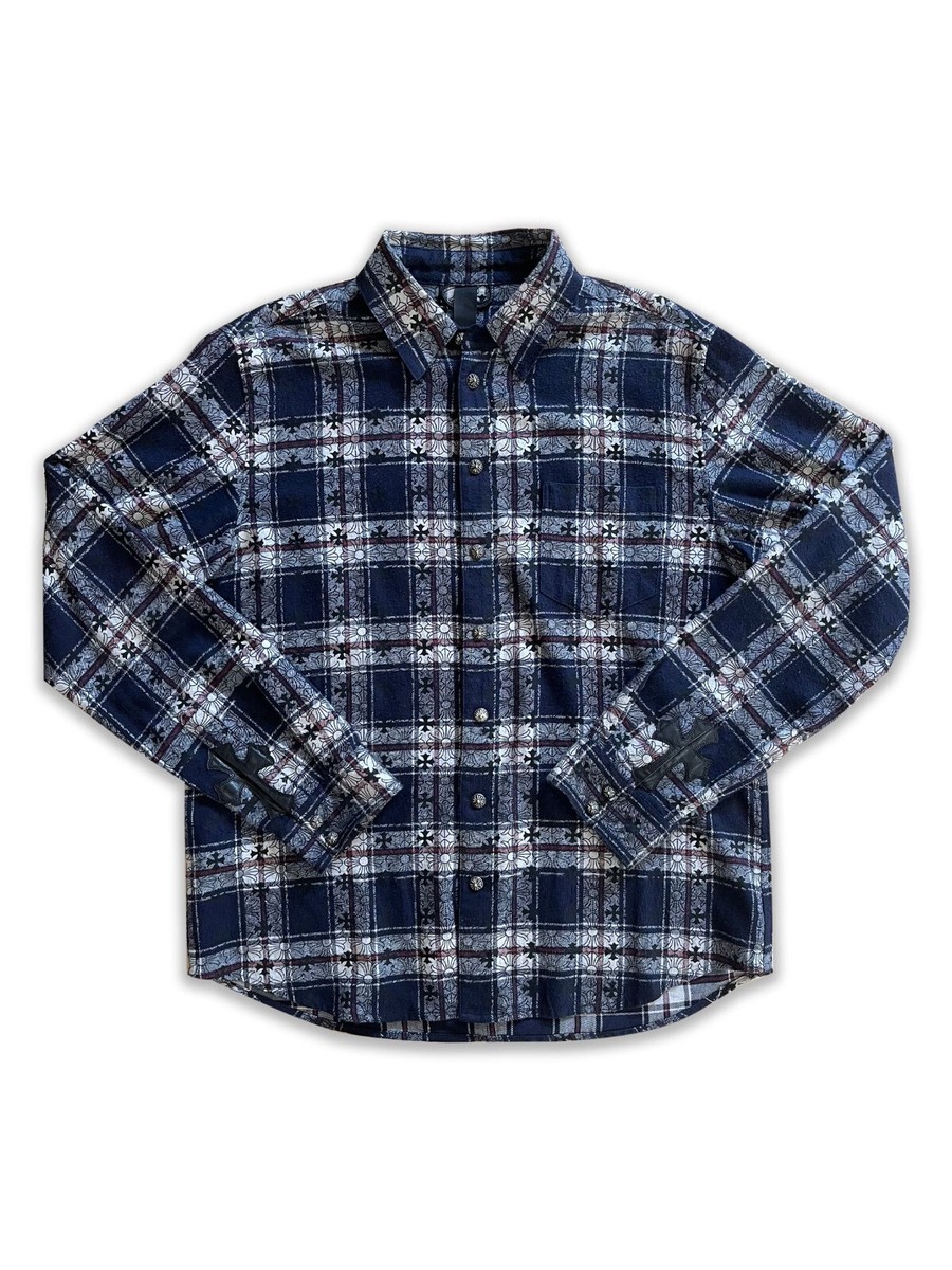 Chrome Hearts Regular Size Casual Button-Down Shirts for Men Chrome Hearts Regular Size Casual Button-Down Shirts for Men