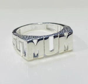 Anillo de plata esterlina para mamá todas las tallas 925 con sello distintivo totalmente nuevo - Imagen 1 de 8