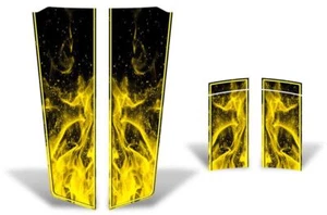 Hood & Trunk Race Stripes Graphic Decals for Chevy Camaro 10-15 YELLOW V2 - Picture 1 of 3