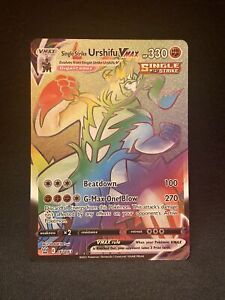 Single Strike Urshifu VMax Secret Rainbow Rare 167/163 Battle Styles NM Pokemon