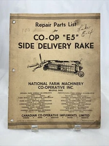 National Farm Co-Operative CO-OP E5 Side Delivery Rake Repair Parts Manual - Bild 1 von 8