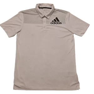 Mens adidas White 2016 Big Logo Dot Print Lightweight Golf Polo Shirt Size Small - Picture 1 of 10