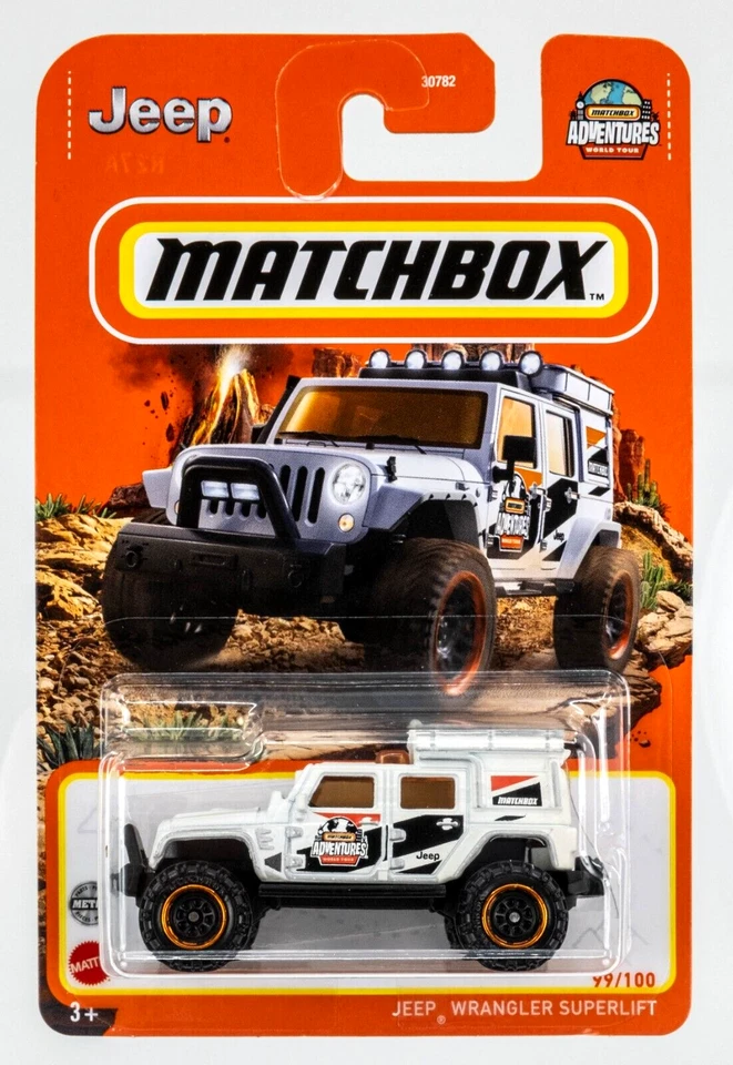 Jeep® Wrangler Superlift 2022 Matchbox #99 blanco mate | Adventures Tour | FSC Foto 1 de 1