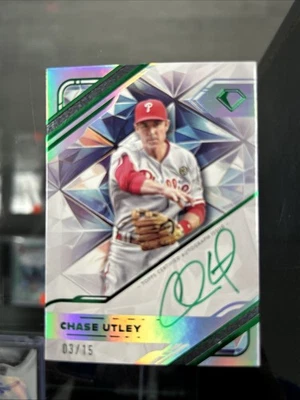 Chase Utley 2025 Topps Diamond Icons White Polychromatink Phillies Auto 🔥 #3/15 - Image 1 of 3