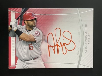 2017 Topps Certified Diamond Icons Red Ink Horizontal Albert Pujols 3/5 Auto - Image 1 of 2