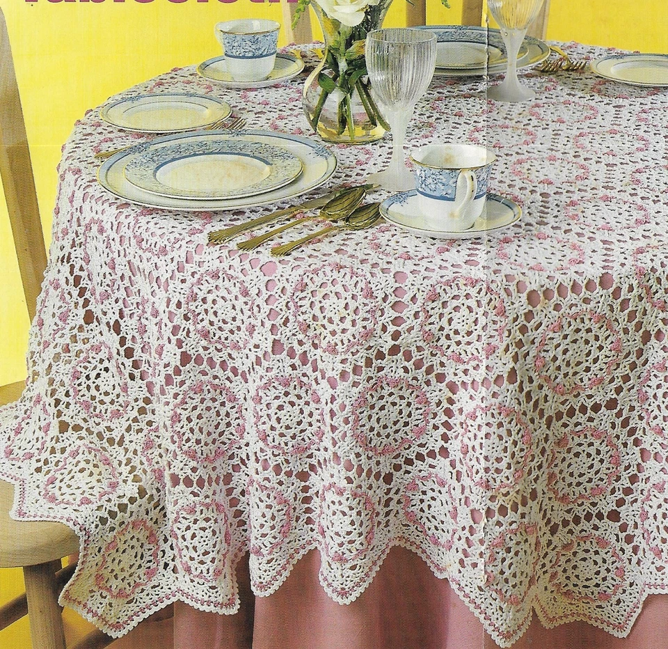 Rosebud Tablecloth crochet pattern instructions - Image 1 of 1