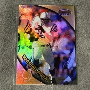Marshall Faulk Parallel, 1997 Bowman 's Best Refractor #14, Indianapolis Colts - Picture 1 of 2