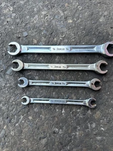 Snap-On 4 Stck. 6 Punkt Doppelend Flare Nut Schraubenschlüssel Set: 5/16, 5/8, 1/2, 3/8 - Bild 1 von 5