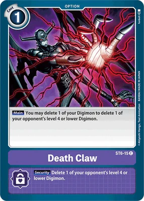 Death Claw ST6-15 C Starter Deck 06: Venomous Violet Digimon TCG - Image 1 of 2