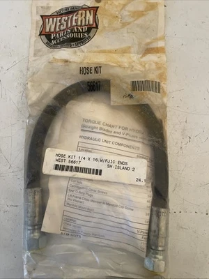 GENUINE WESTERN SNOW PLOW HYDRAULIC HOSE 1/4X16 NEW 56617 - Image 1 of 4