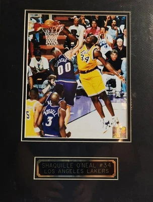 Fotografía mate Shaquille O'Neal auténtica con licencia de la NBA #34 Lakers 12x16" Foto 1 de 4