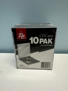 vintage pc Accessories 10 Pack Cd Cases CD ROM Computer NEW - Picture 1 of 4