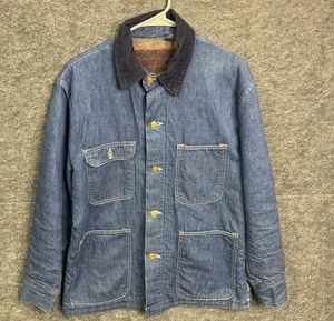 Chore Coat Jacket Men’s Blue Lined Flannel Horse Muck Farm M Pockets Button Up - Picture 1 of 10