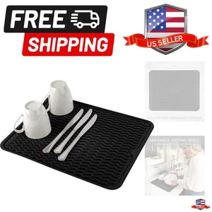 Silikon Geschirrtrockenmatte - Abflussloch, rutschfest, hitzebeständig, faltbar. Gr... - Bild 1 von 7