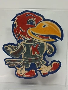 Vintage KU Kansas University Jayhawk Patch Sammlerstück früh alt selten College KU - Bild 1 von 10