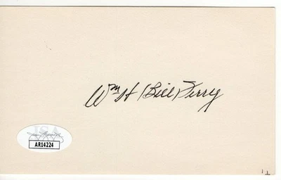 Bill Terry Signed Autographed Index Card NY Giants HOFer JSA AR14224 - Image 1 of 2