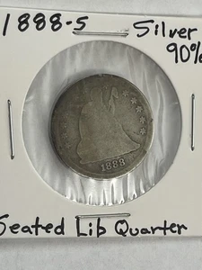 1888 S sitzende Freiheit Silber Viertel Typ Set Münze kostenloser Versand - Bild 1 von 5