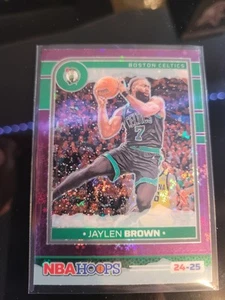 2024-25 Panini NBA Hoops Jaylen Brown #122 Purple Winter Opti-Chrome Celtics - Picture 1 of 2