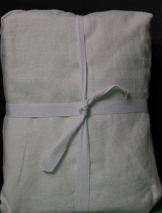 Pottery Barn Belgischer Flachs Leinen Bettbezug, King/Cal.King Klassisch Elfenbein Neu - Bild 1 von 7